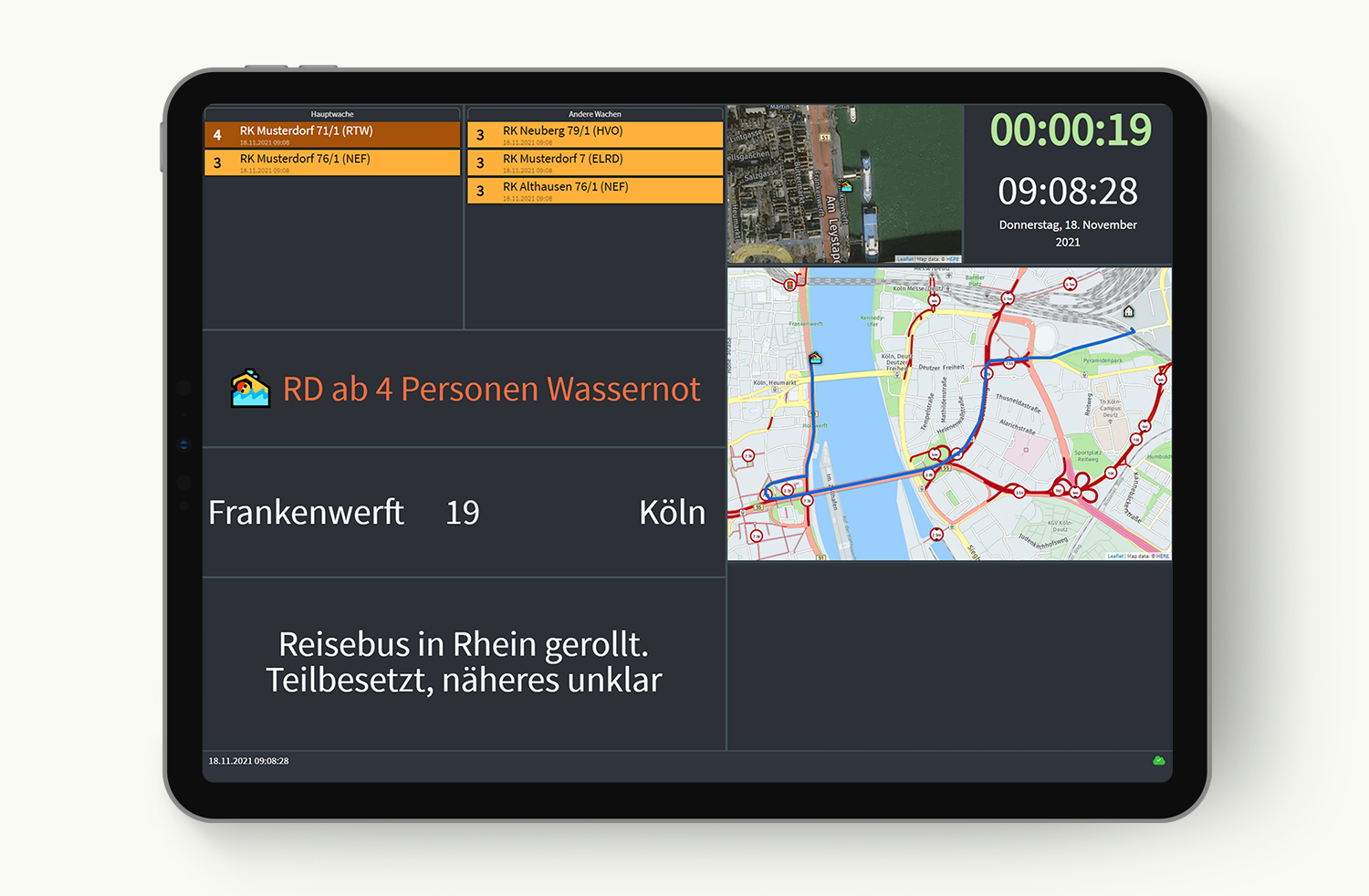 Alarmmonitor im Gerätehaus